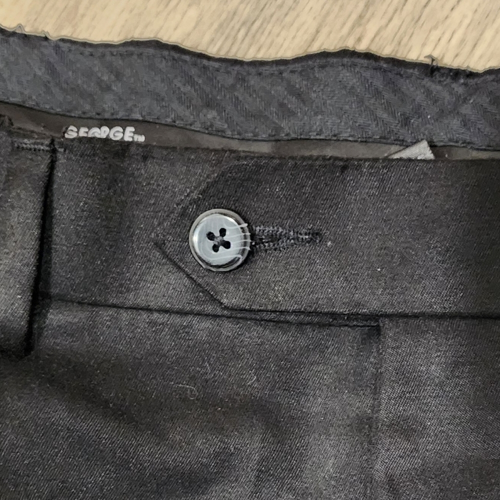 George Men's Black Pleated Slacks - Picture 11 of 12